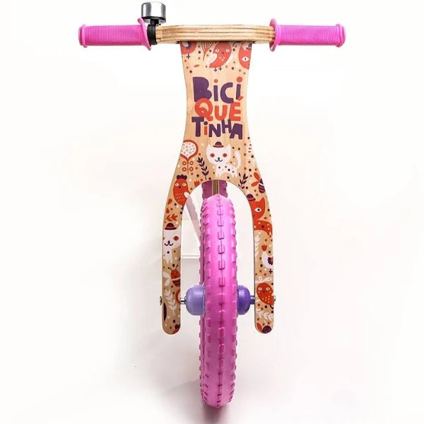 Bicicleta de Equilíbrio Animais Rosa e Roxo