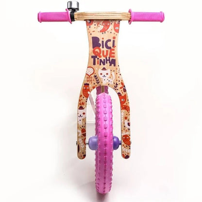 Bicicleta de Equilíbrio Animais Rosa e Roxo