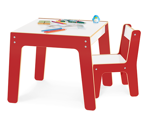 Mesa e Cadeira Infantil - Vermelha