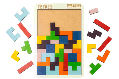 Brinquedo Educativo Jogo Tetris Madeira