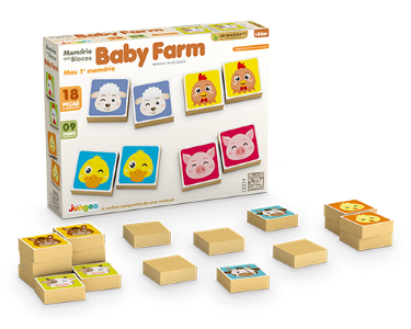 Jogo da Memória em Blocos - Baby Farm