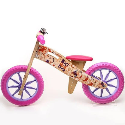 Bicicleta de Equilíbrio Animais Rosa e Roxo