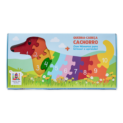 Cachorro Quebra-Cabeça com Números