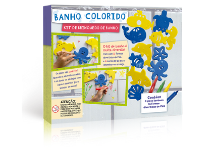 Kit de Brinquedos para Banho Colorido